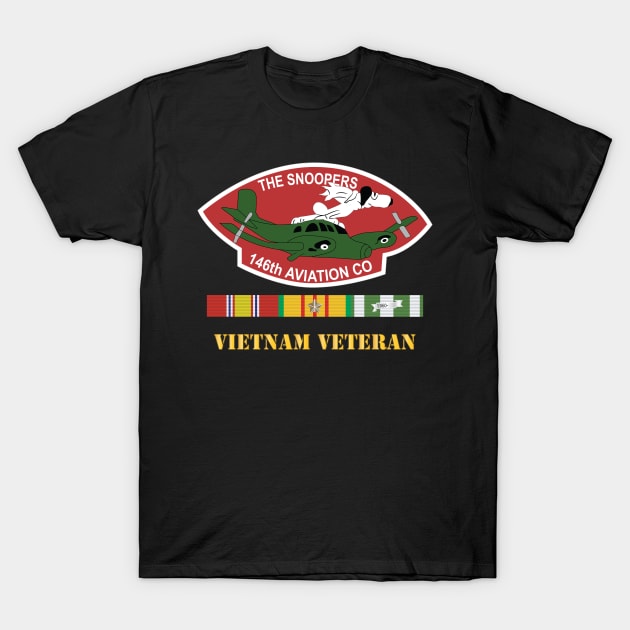 146th Aviation Company - Snoopers - VIetnam Veteran w VN SVC X 300 T-Shirt by twix123844